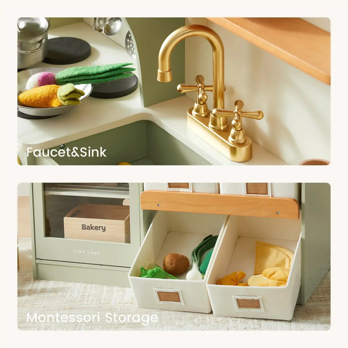 Shop Tiny Land Serenity Wooden Kitchen, Green at Goodbuygears