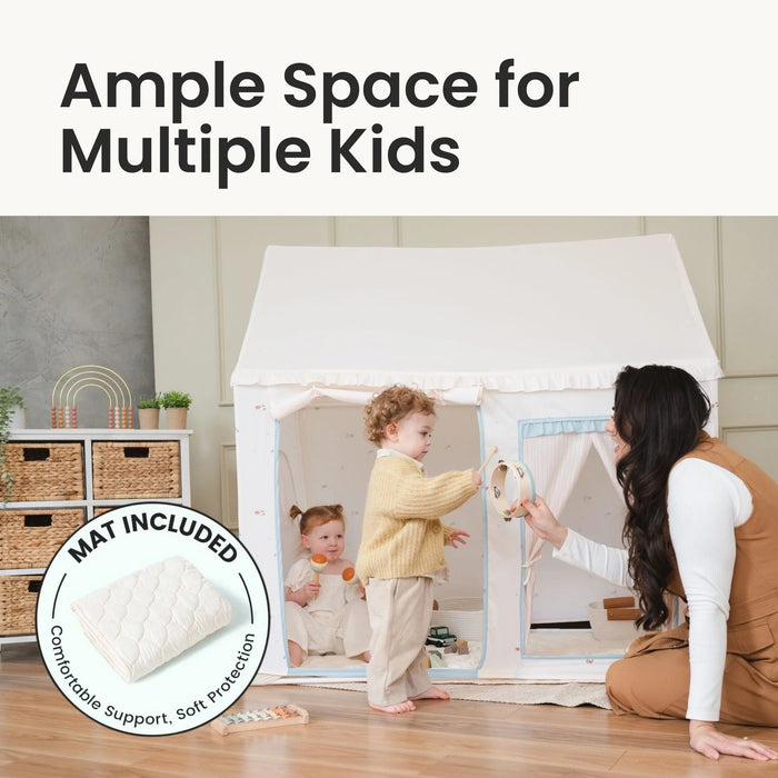 Shop Tiny Land Sweet Citrus Kids Play Tent, White and Blue at Goodbuygears