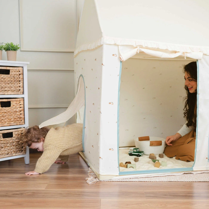 Shop Tiny Land Sweet Citrus Kids Play Tent, White and Blue at Goodbuygears