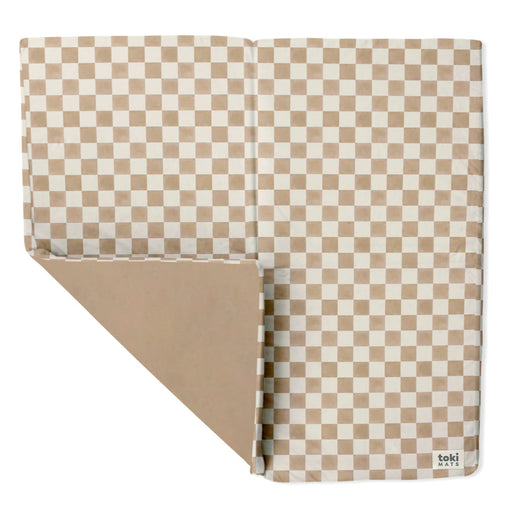 Shop Toki Kids Checker Toffee Organic Cotton Mat at Goodbuygears