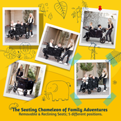 Shop Keenz Vyo͞o The Seating Chameleon Stroller Wagon, 4 Passenger, Multiple Colors at Goodbuygears