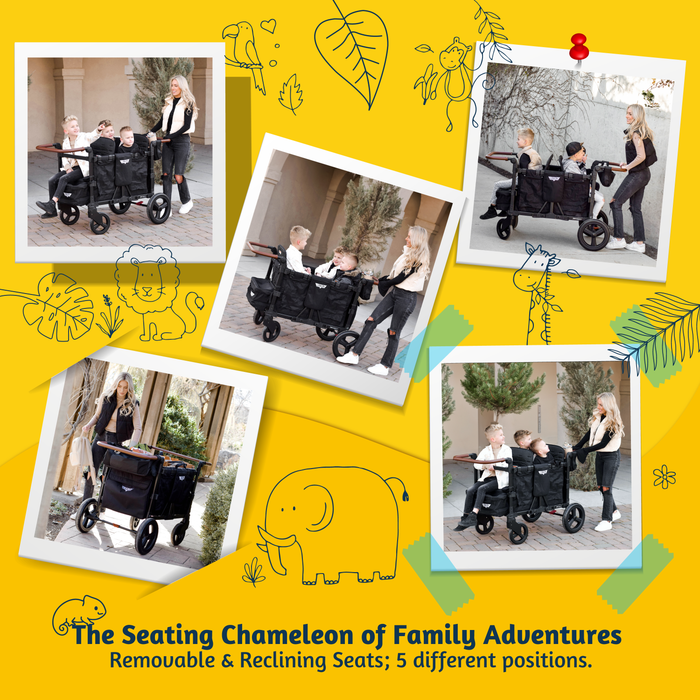 Shop Keenz Vyo͞o The Seating Chameleon Stroller Wagon, 4 Passenger, Multiple Colors at Goodbuygears