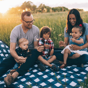 Shop Little Unicorn Outdoor Blanket, Navy Plaid at Goodbuygears
