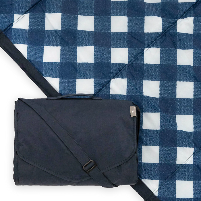 Shop Little Unicorn Outdoor Blanket, Navy Plaid at Goodbuygears