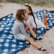 Shop Little Unicorn Outdoor Blanket, Navy Plaid at Goodbuygears
