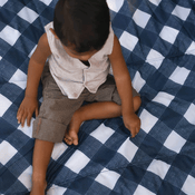 Shop Little Unicorn Outdoor Blanket, Navy Plaid at Goodbuygears
