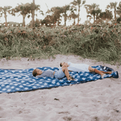 Shop Little Unicorn Outdoor Blanket, Navy Plaid at Goodbuygears