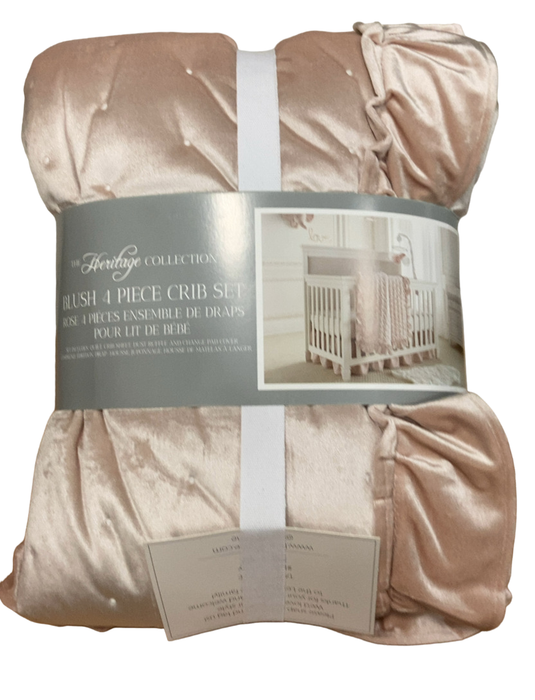 Shop Levtex Baby Four Piece Crib Bedding Set, Heritage Blush Velvet at Goodbuygears