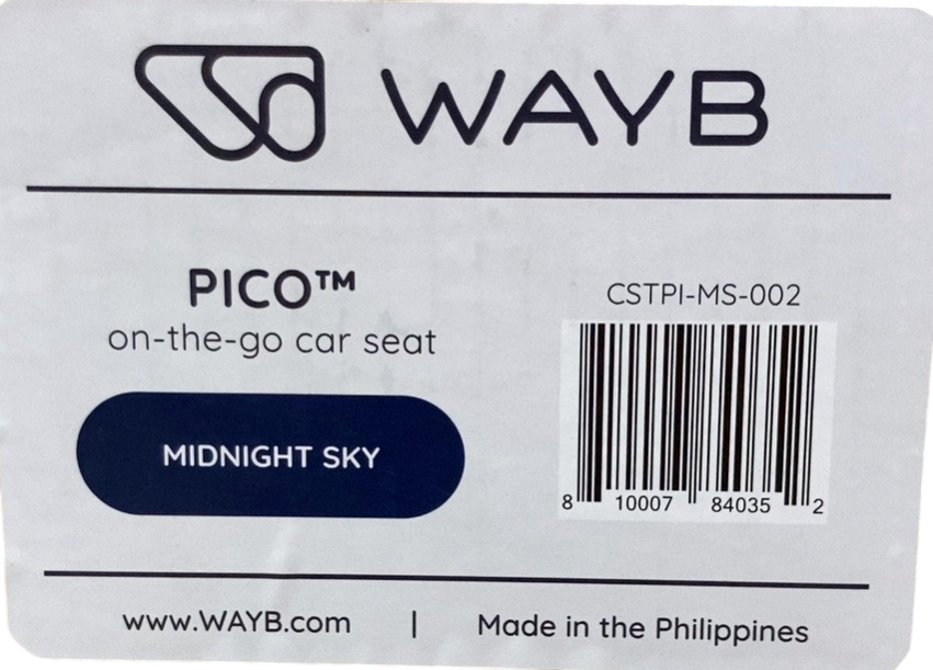 Shop WAYB Pico Portable Car Seat, 2022, Midnight Sky at Goodbuygears