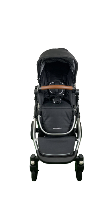 Shop Mockingbird Single to Double 2.0 Stroller, 2024, Black, Silver With Penny Leather, Windowpane at Goodbuygears
