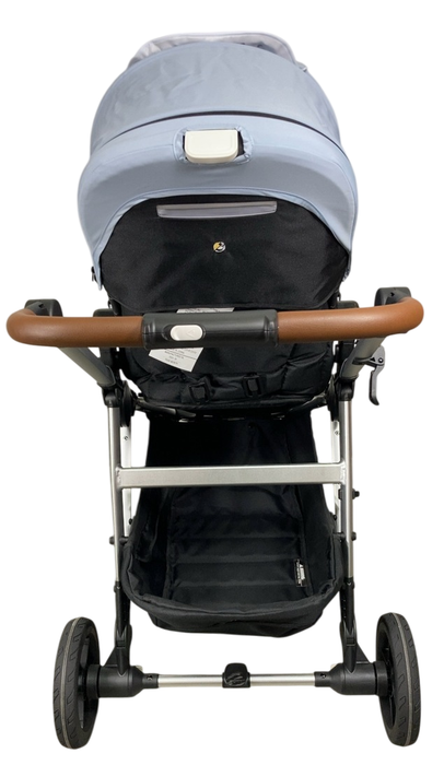 Shop Mockingbird Single 2.0 Stroller, 2024, Sky, Watercolor Drops, Silver With Penny Leather at Goodbuygears