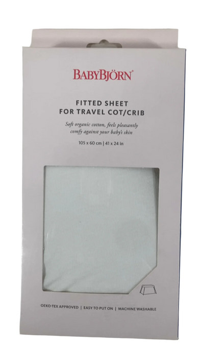 Shop BabyBjorn Travel Crib Fitted Sheet, Natural White at Goodbuygears