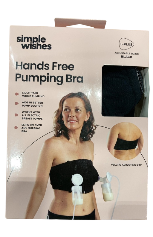 Shop Simple Wishes Hands Free Pumping Bra, Black, Large to Plus at Goodbuygears