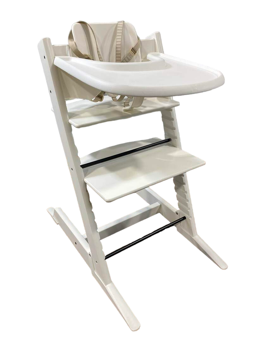 Shop Stokke Tripp Trapp High Chair with Baby Set and Tray, White, White at Goodbuygears