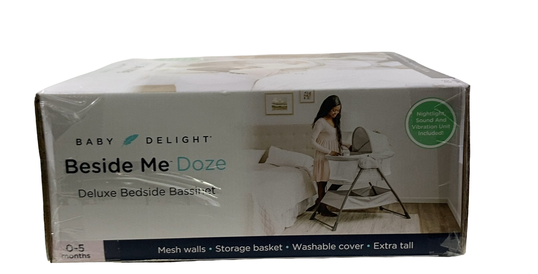 Shop Baby Delight Beside Me Doze Deluxe Bedside Bassinet Pebble Grey at Goodbuygears