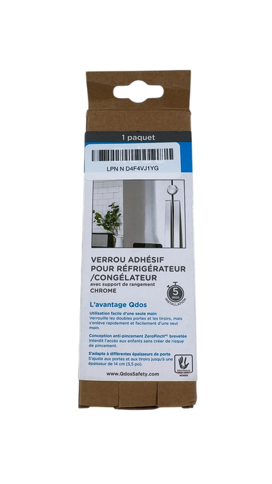 Shop Qdos Safety Adhesive Fridge/Freezer Lock, Chrome at Goodbuygears