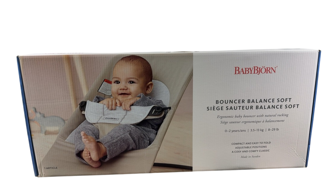 Shop BabyBjorn Bouncer Bliss, Dark Gray Frame, Midnight Blue Cotton Classic Quilt at Goodbuygears