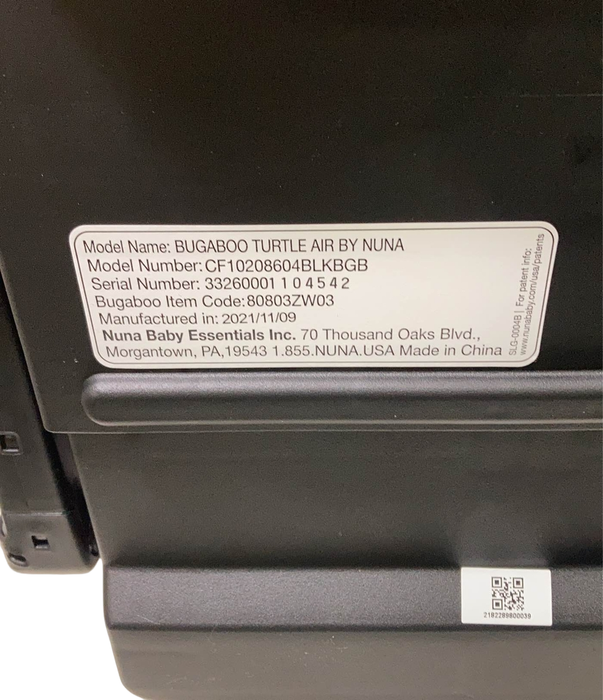 Shop Bugaboo Turtle Air By Nuna Car Seat, Black, 2021 at Goodbuygears