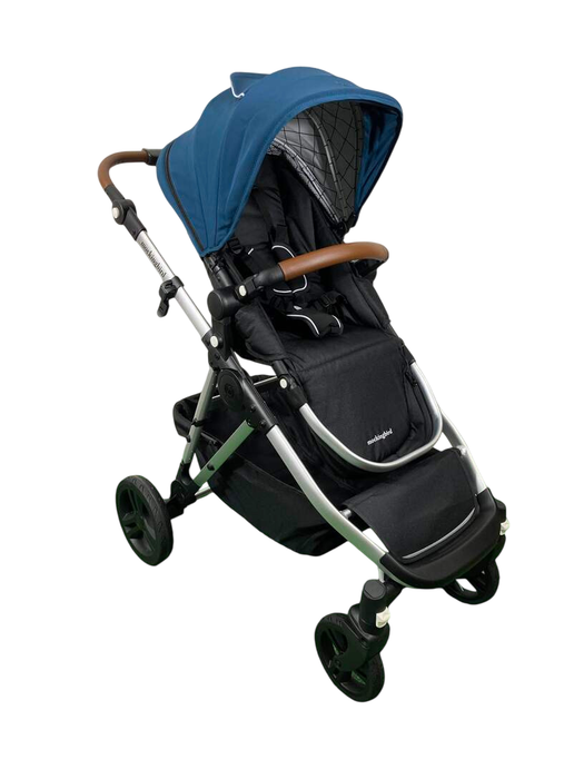 Shop Mockingbird Single to Double 2.0 Stroller, 2024, Sea, Silver With Penny Leather, Windowpane at Goodbuygears