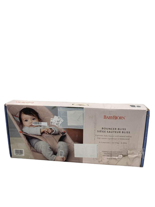 Shop BabyBjorn Bouncer Bliss, Anthracite Cotton Classic Quilt, Light Gray Frame at Goodbuygears