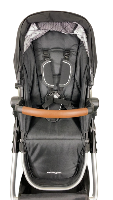 Shop Mockingbird Single to Double 2.0 Stroller, 2025, Black, Silver With Penny Leather, Windowpane at Goodbuygears