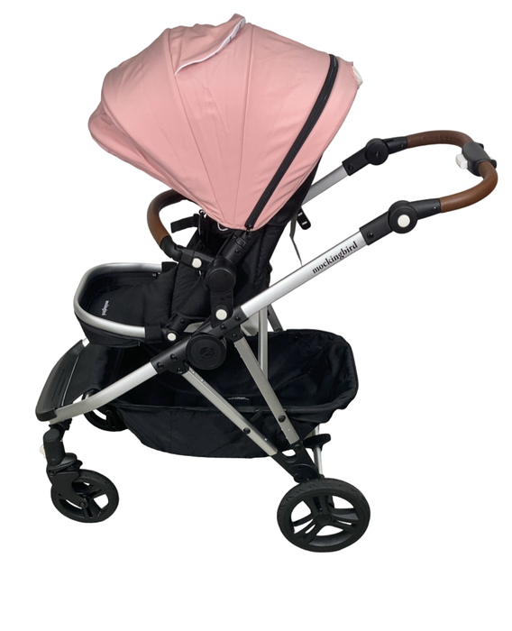 Shop Mockingbird Single to Double 2.0 Stroller, 2024, Bloom, Silver With Penny Leather, Windowpane at Goodbuygears
