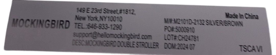 Shop Mockingbird Single to Double 2.0 Stroller, 2024, Black, Silver With Penny Leather, Windowpane at Goodbuygears