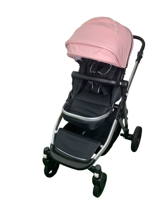 Shop Mockingbird Single to Double 2.0 Stroller, 2024, Silver with Black Leather, Watercolor Drops, Bloom at Goodbuygears