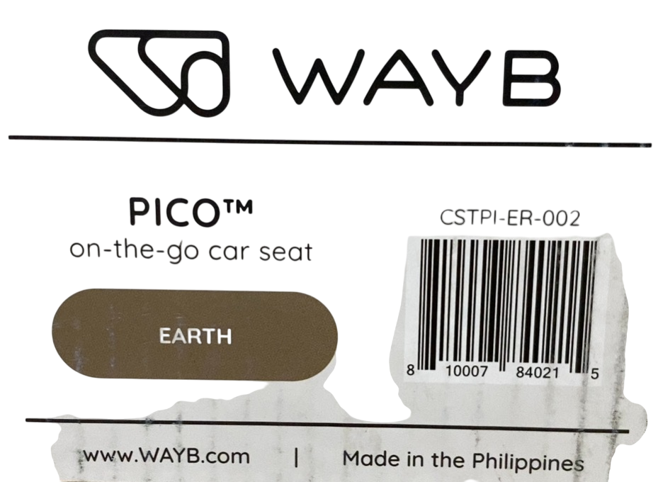 Shop WAYB Pico Portable Car Seat, 2023, Earth at Goodbuygears