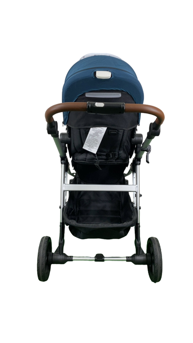Shop Mockingbird Single to Double 2.0 Stroller, 2024, Sea, Silver With Penny Leather, Watercolor Drops at Goodbuygears