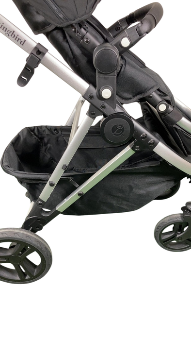 Shop Mockingbird Single 2.0 Stroller, 2024, Black, Silver With Black Leather, Windowpane at Goodbuygears