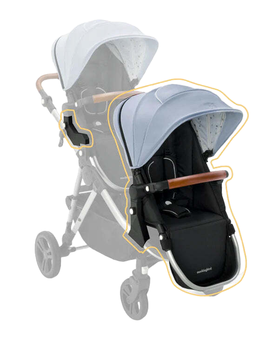 Shop Mockingbird 2nd Seat Kit 2.0, Sky, Watercolor Drops, Silver With Penny Leather at Goodbuygears