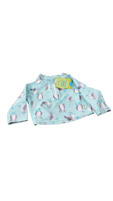 Shop Green Sprouts UPF 50+ Snap Swim Diaper & Rashguard Set with Brim Hat, Gray/Light Aqua Blue at Goodbuygears