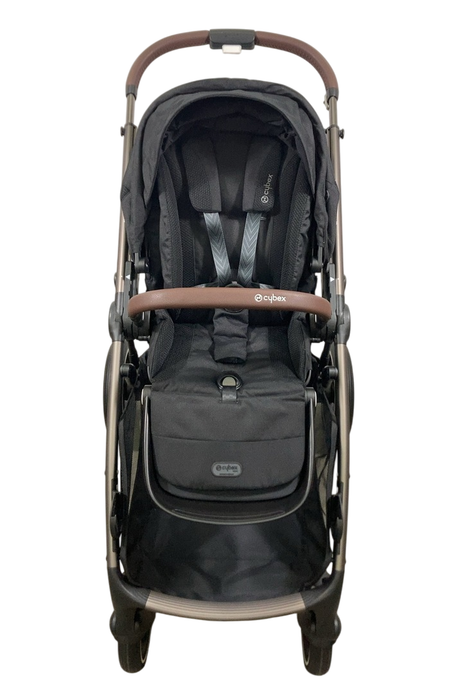 Shop Cybex Gazelle S Modular Stroller, 2024, Moon Black, Taupe Frame at Goodbuygears