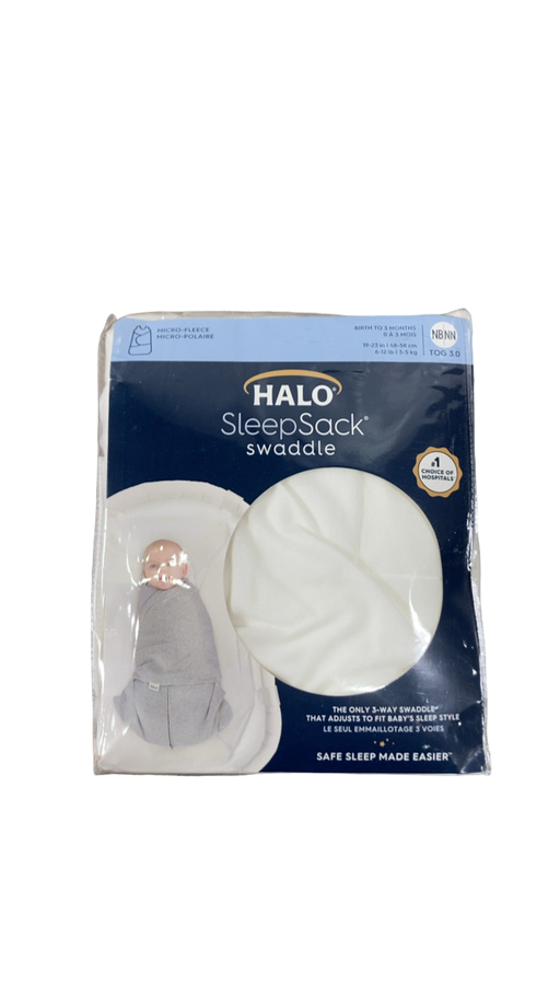 Shop Halo Micro-Fleece Swaddle, Cream, Newborn at Goodbuygears