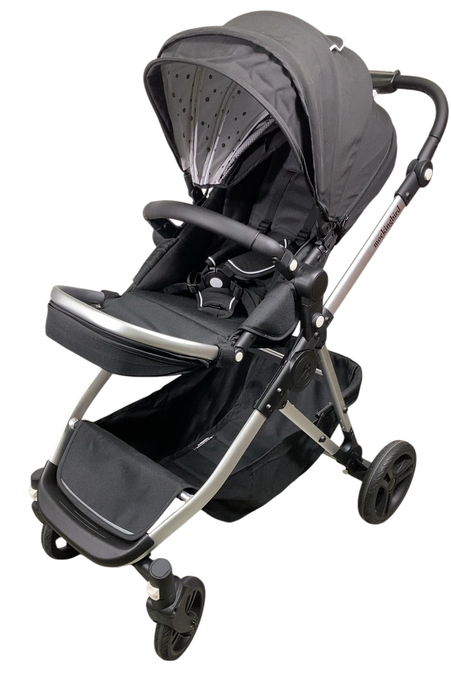 Shop Mockingbird Single to Double 2.0 Stroller, 2024, Black, Silver With Black Leather, Watercolor Drops at Goodbuygears