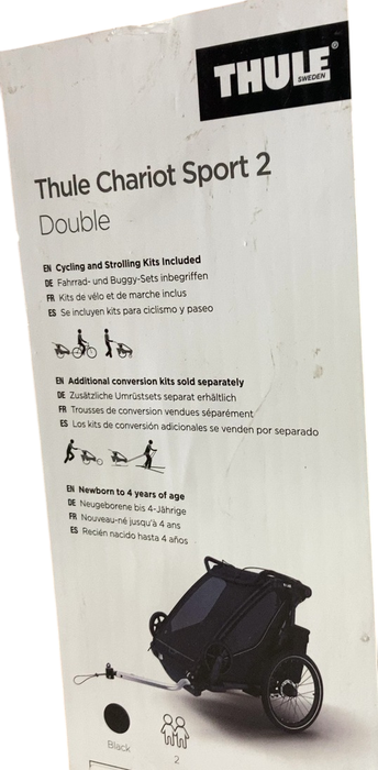 Shop Thule Chariot Sport 2 Bike Trailer, Black, 2024, Double at Goodbuygears