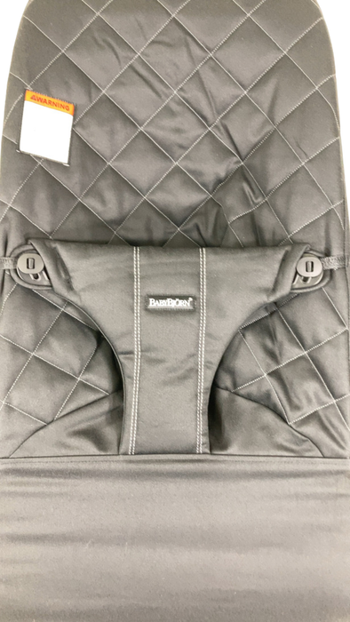 Shop BabyBjorn Bouncer Bliss, Dark Gray Frame, Black Cotton Classic Quilt at Goodbuygears