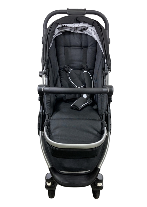 Shop Mockingbird Single to Double 2.0 Stroller, 2024, Black, Silver With Black Leather, Watercolor Drops at Goodbuygears
