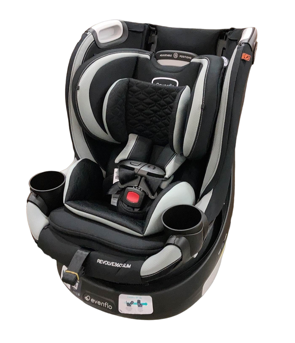 Evenflo Revolve 360 Slim 2-in-1 Rotational Car Seat With SensorSafe, 2024, Pearl Gray