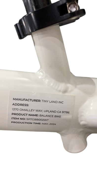 Shop Tiny Land Balance Bike, Milky White at Goodbuygears