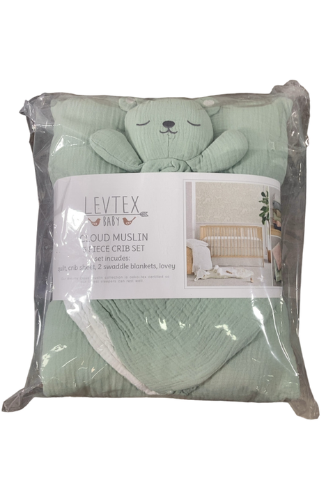 Shop Levtex Baby Cloud Muslin 5 Piece Bedding Set, Green at Goodbuygears