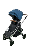 Shop Mockingbird Single to Double 2.0 Stroller, 2024, Sea, Silver With Penny Leather, Watercolor Drops at Goodbuygears