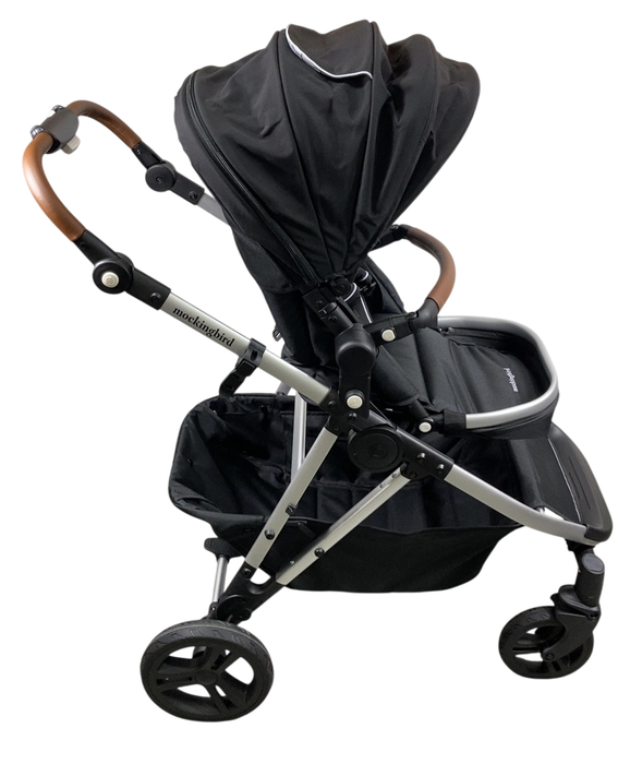 Shop Mockingbird Single to Double 2.0 Stroller, 2025, Black, Silver With Penny Leather, Windowpane at Goodbuygears