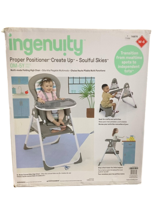 Shop Ingenuity Proper Positioner Deluxe High Chair, Soulful Skies at Goodbuygears