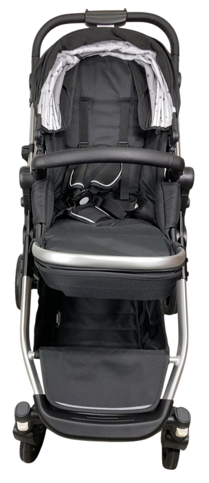 Shop Mockingbird Single to Double 2.0 Stroller, 2024, Black, Silver With Black Leather, Watercolor Drops at Goodbuygears