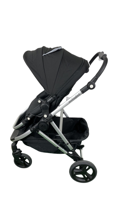 Shop Mockingbird Single 2.0 Stroller, 2024, Black, Silver With Black Leather, Windowpane at Goodbuygears