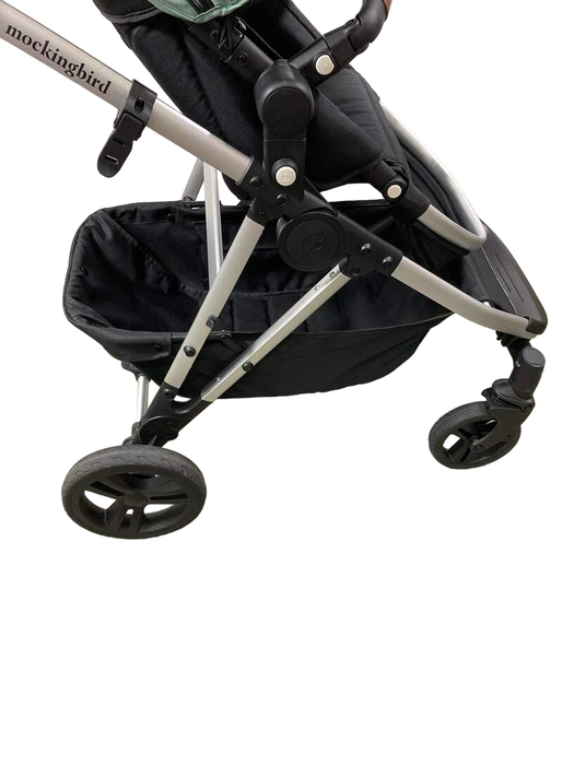 Shop Mockingbird Single to Double 2.0 Stroller, 2024, Silver with Penny Leather, Watercolor Drops, Sage at Goodbuygears