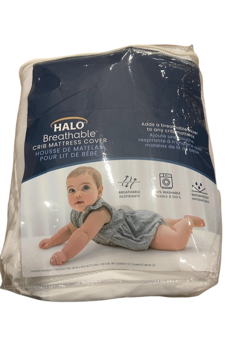 Shop Halo Breathable Crib Mattress Cover, White at Goodbuygears