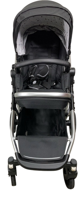 Shop Mockingbird Single to Double 2.0 Stroller, 2024, Black, Silver With Black Leather, Watercolor Drops at Goodbuygears